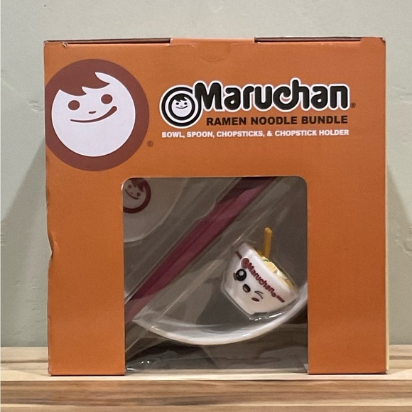 Maruchan Ramen Noodle Bundle With Ceramic Noodle Dish Chopsticks And Spoon - Picture 3 of 14